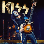 Medium zoom highlighting the rich colour depth of the Ace Frehley 1977 KISS Nippon Budokan fine art print.