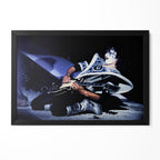 Ace Frehley 1979 KISS Dynasty Tour color concert poster in a premium classic black wooden frame by POSTEREVER.