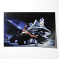Unframed Ace Frehley The Spaceman 1979 KISS Dynasty Tour concert poster print with smoking Les Paul and silver armour.