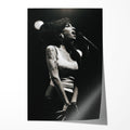 Unframed black and white Amy Winehouse Back to Black era 2007 Hultsfred Festival Sweden concert poster print.