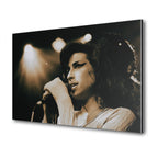 Premium color metal print of Amy Winehouse live in Zurich 2007 on an industrial-grade aluminum panel.
