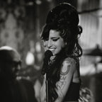 Medium zoom highlighting the rich black and white tonal range of the Amy Winehouse 2008 Grammy Awards fine art print.