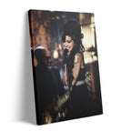 Premium gallery-wrapped color canvas print of Amy Winehouse at the 2008 Grammy Awards.