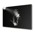 Premium black and white metal print of David Bowie on the 1976 Isolar Tour on an industrial-grade aluminum panel.