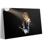 Premium gallery-wrapped colorized canvas print of David Bowie on the 1976 Isolar Tour.