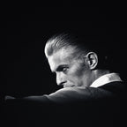 Medium zoom highlighting the rich black and white tonal range of the David Bowie 1976 Isolar Tour fine art print.