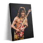 Premium gallery-wrapped color canvas print of Eddie Van Halen live at the 1984 Cow Palace.