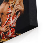 Close-up of the archival canvas texture and vivid color print detail on the gallery-wrapped edge.