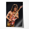 Unframed Eddie Van Halen 1984 Cow Palace concert poster print with film-era clarity and a realistic paper drop shadow.