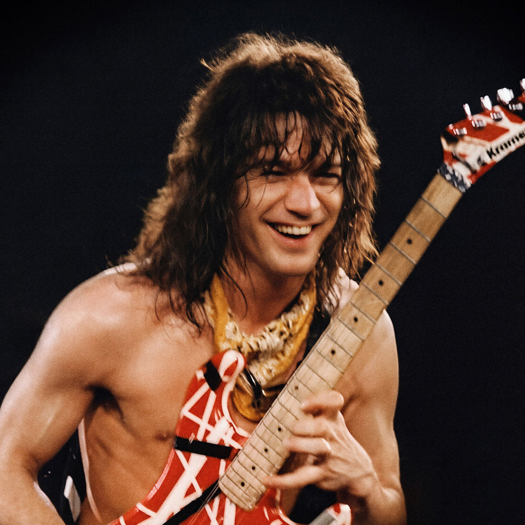 Medium zoom highlighting the vivid color of the Eddie Van Halen 1984 Cow Palace fine art print.