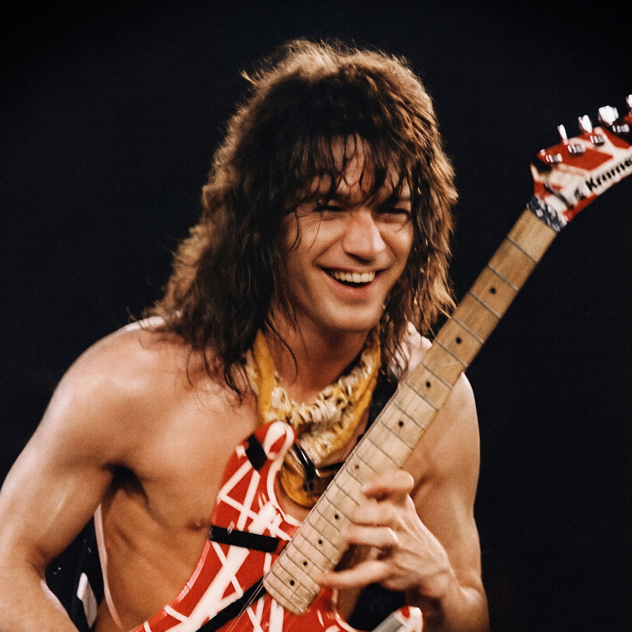 Medium zoom highlighting the vivid color of the Eddie Van Halen 1984 Cow Palace fine art print.