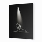 Premium black and white metal print of Eddie Van Halen at the 1978 Rainbow Theatre on an industrial-grade aluminum panel.