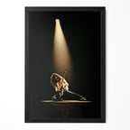 Eddie Van Halen 1978 Rainbow Theatre London colorized poster in a premium classic black wooden frame by POSTEREVER.