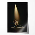 Unframed colorized Eddie Van Halen 1978 live concert poster print with film-era clarity and a realistic paper drop shadow.