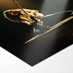 Front close-up showing the sharp detail and matte finish of the unframed Eddie Van Halen 1978 colorized art print.