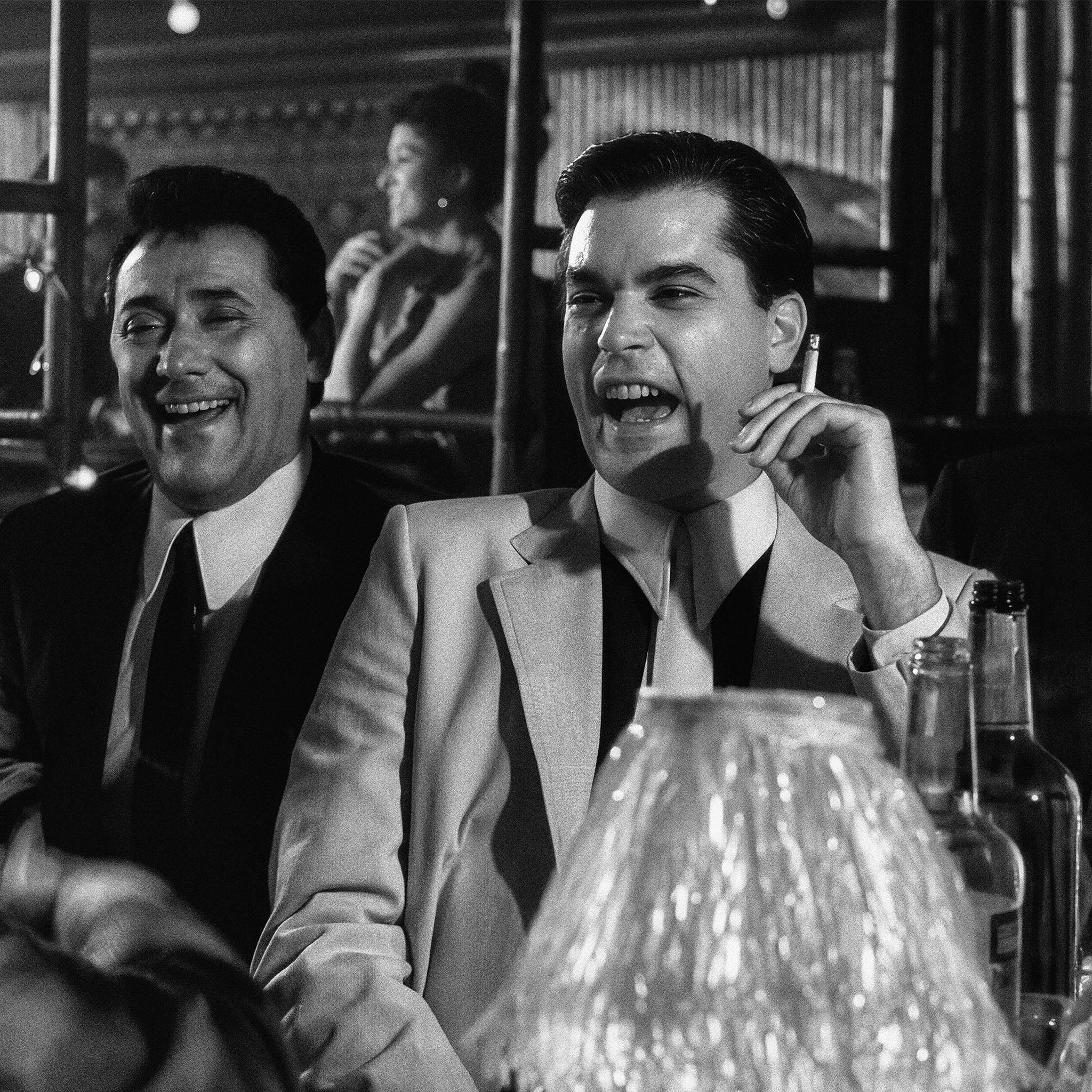 Medium zoom highlighting the rich black and white tonal range of the Goodfellas 1990 Bamboo Lounge fine art print.