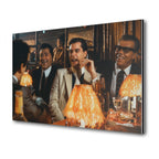 Premium color metal print of the Goodfellas 1990 Bamboo Lounge scene on an industrial-grade aluminum panel.