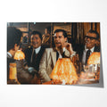 Unframed Goodfellas 1990 Bamboo Lounge scene movie poster print of Ray Liotta and Joe Pesci laughing under warm bar lamps.