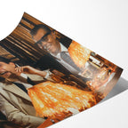 Angled close-up of the unframed premium matte Goodfellas Funny How color movie poster print.