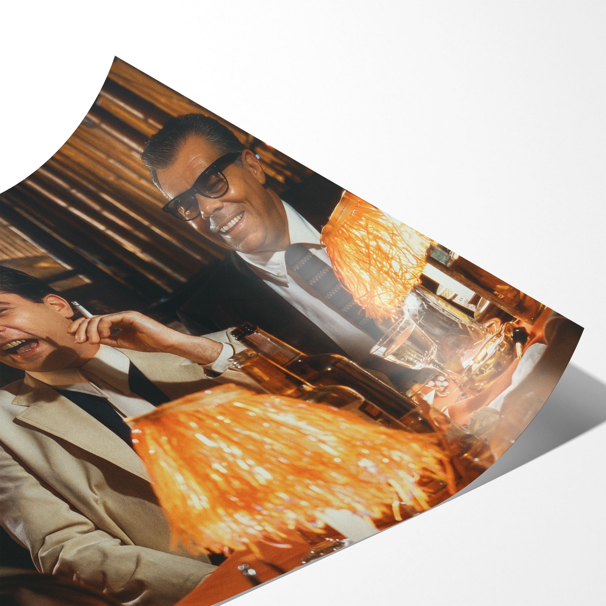 Angled close-up of the unframed premium matte Goodfellas Funny How color movie poster print.