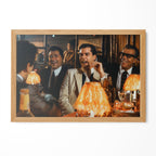 Goodfellas Bamboo Lounge scene color movie poster in a premium natural oak wood frame by POSTEREVER.