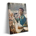 Jimi Hendrix 1969 Newport colour gallery-wrapped canvas print
