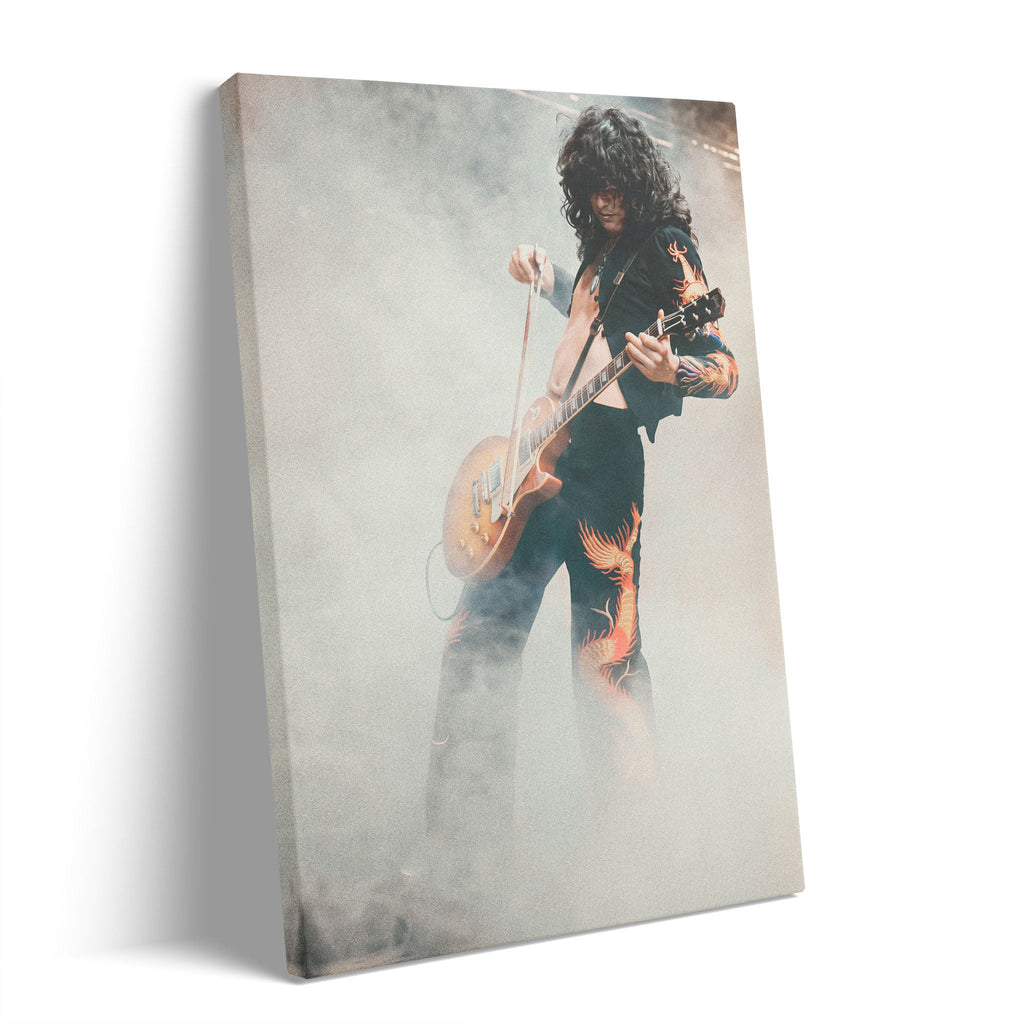 Jimmy Page 1973 Tampa colorized gallery-wrapped canvas print