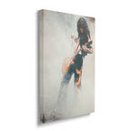 Gallery-wrapped colorized canvas of Jimmy Page at Tampa displayed on a wall