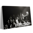 Jimmy Page 1975 Detroit black and white gallery-wrapped canvas print