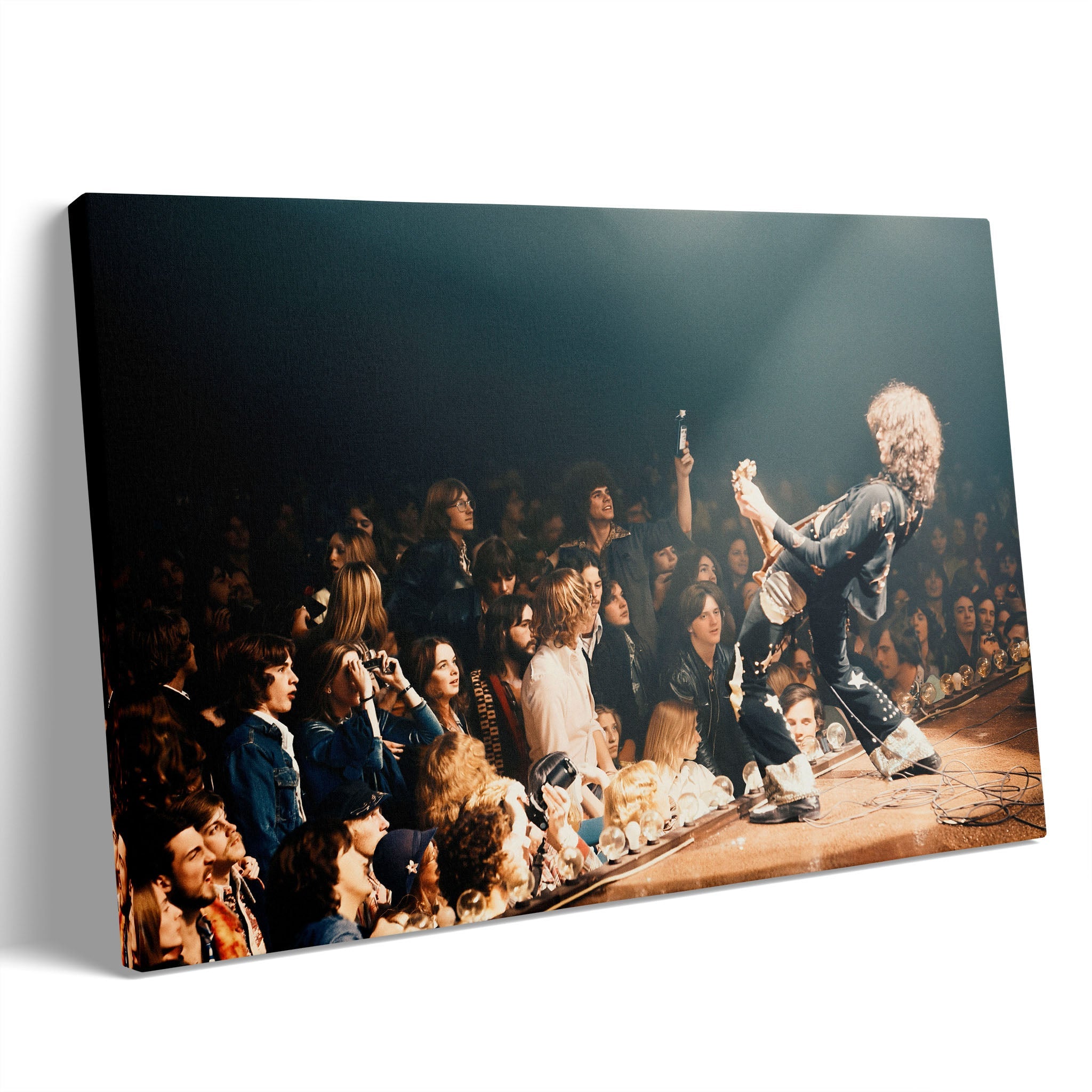 Jimmy Page 1975 Detroit colorized gallery-wrapped canvas print