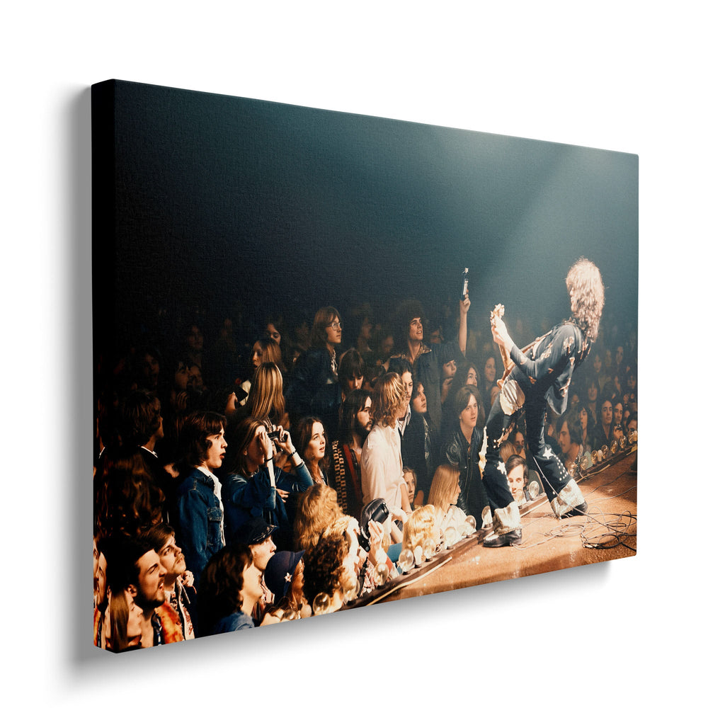 Gallery-wrapped colorized canvas of Jimmy Page at Detroit's Olympia Stadium