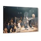 Jimmy Page 1975 Detroit colorized acrylic glass print with a glossy finish