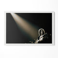 Jimmy Page 1975 Madison Square Garden portrait in a classic white poster frame