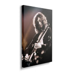 Gallery-wrapped canvas of Jimmy Page at Madison Square Garden displayed on a wall