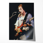 Unframed color print of Mark Knopfler singing with his red guitar at Neue Welt, West Berlin, 1978