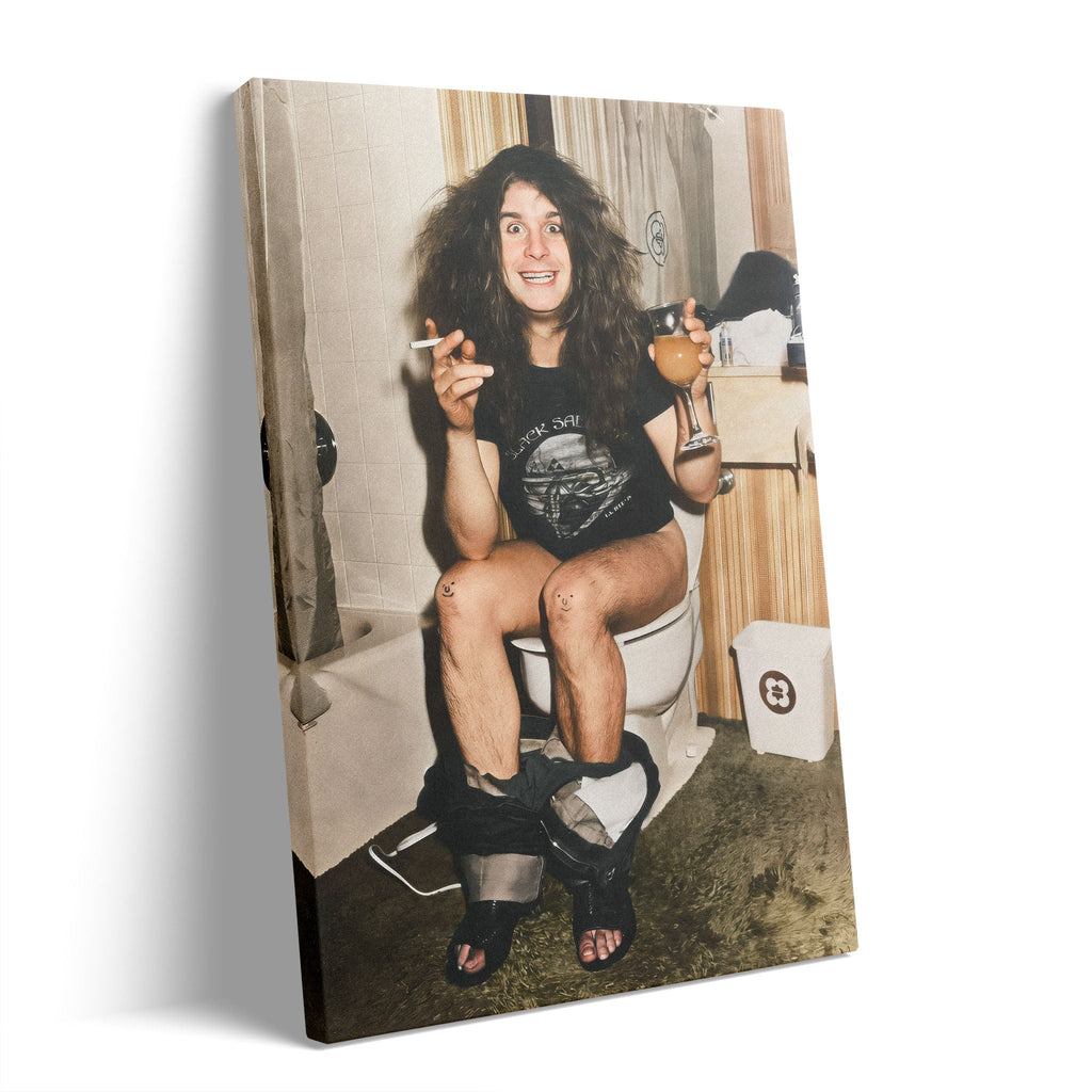 Ozzy Osbourne 1978 bathroom colour gallery-wrapped canvas print