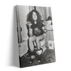 Ozzy Osbourne 1978 bathroom black and white gallery-wrapped canvas print
