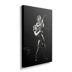 Gallery-wrapped black and white canvas of Ozzy lifting Randy Rhoads on stage
