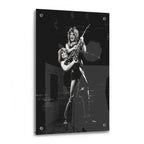 Ozzy Osbourne and Randy Rhoads 1982 black and white acrylic glass print with a glossy finish