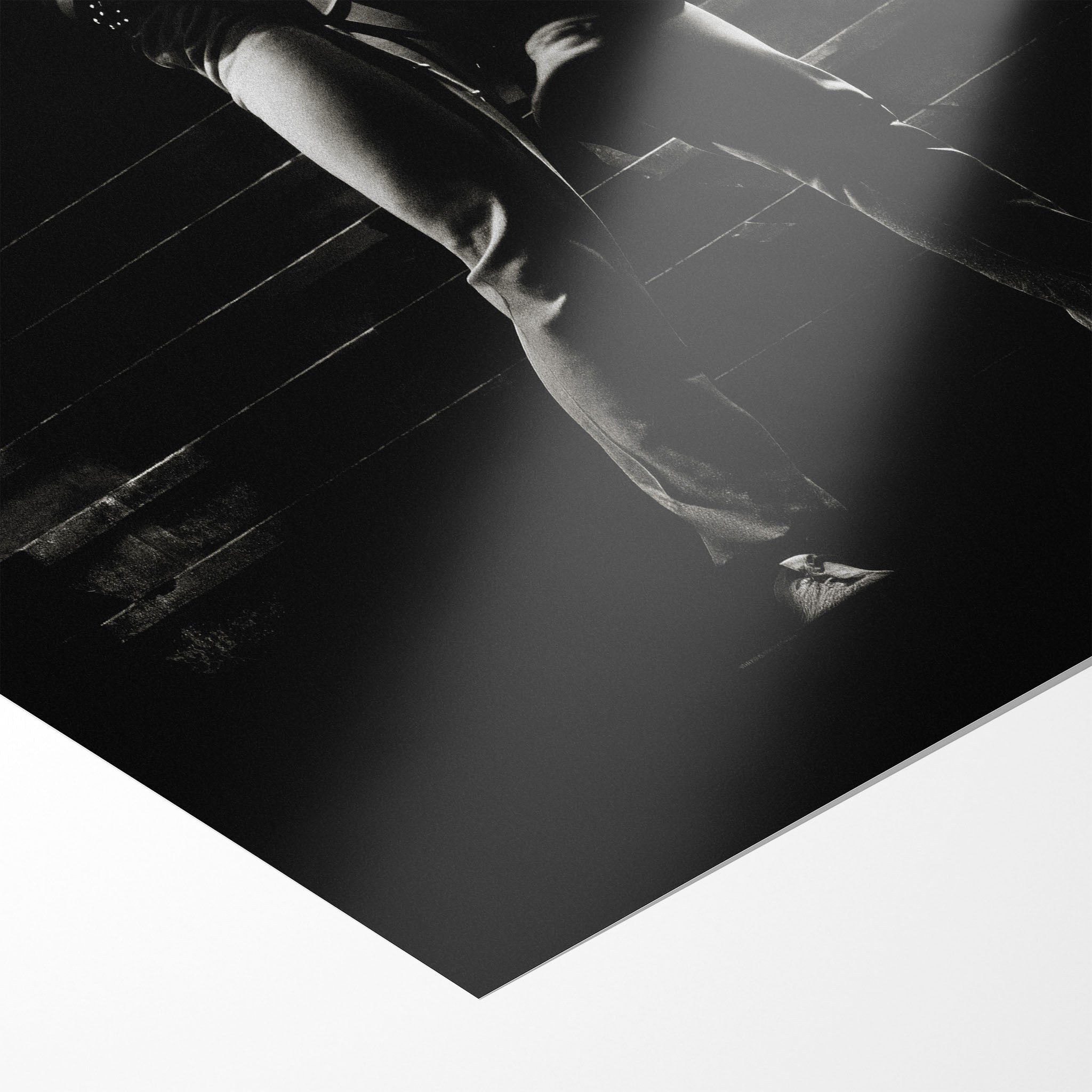 Front close-up of the unframed Ozzy Osbourne and Randy Rhoads 1982 black and white portrait poster