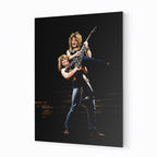 Ozzy Osbourne and Randy Rhoads 1982 colour metal print displayed on a wall