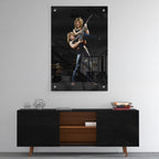 High-gloss acrylic colour print of Ozzy and Randy Rhoads displayed on a wall