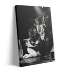 Ozzy Osbourne and Randy Rhoads 1980 Bradford black and white gallery-wrapped canvas print