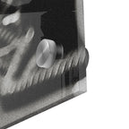 Close-up of the depth and polished edge of the Ozzy and Randy Rhoads acrylic print