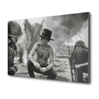 Apocalypse Now Kilgore black and white metal print displayed on a wall