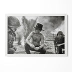 Apocalypse Now Kilgore black and white print in a classic white poster frame
