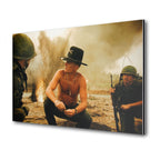 Apocalypse Now Kilgore colour metal print displayed on a wall