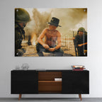 High-gloss acrylic colour print of Kilgore in Apocalypse Now displayed on a wall