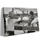 Lonesome Dove Gus and Call black and white gallery-wrapped canvas print