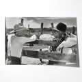 Unframed black and white print of Gus and Call talking at the Hat Creek fence in Lonesome Dove